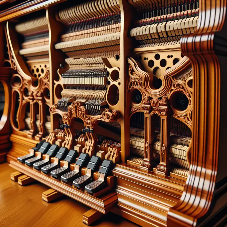 Visual representation of "lyre" - Part of a stringed musical instrument where the strings are attached, shaped like a lyre.
