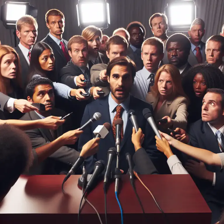 Visual representation of "crossfire" - In a conversation, when one person is being questioned or criticized by several people at once, they are in crossfire.