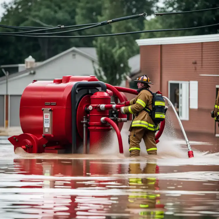 Visual representation of "pump out" - To remove liquid from somewhere by mechanical means