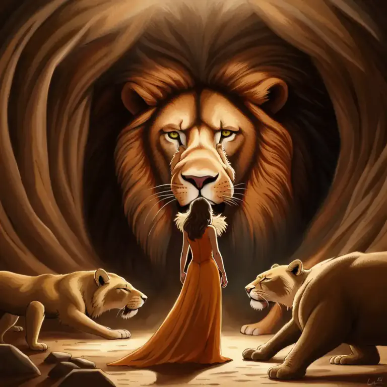 Visual representation of "beard" - To boldly confront or challenge someone formidable.