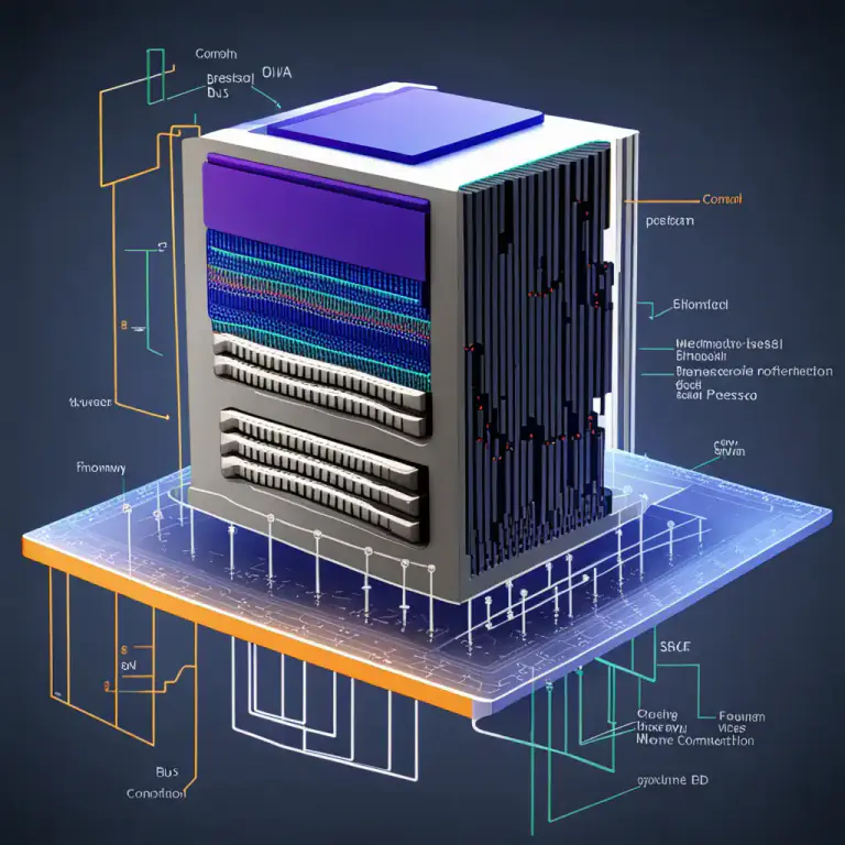 Visual representation of "bus" - In computing, it is a connection between different parts of a computer system.