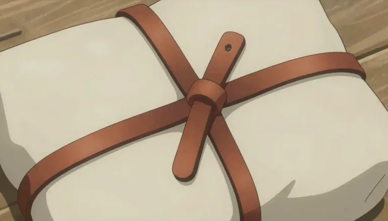 Visual representation of "thong" - A narrow strip of leather or other material, used especially as a fastening or as the lash of a whip