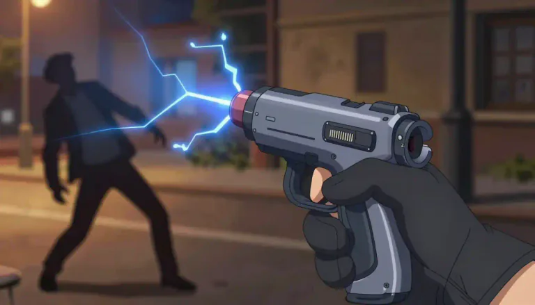Visual representation of "taser" - A taser is a device that uses electricity to incapacitate a person.