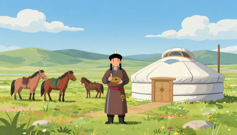 Visual representation of "mongolian" - Something related to Mongolia or its people, language, or culture.