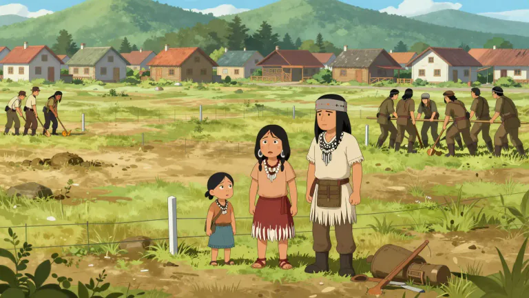 Visual representation of "dispossession" - The action of taking away someone's property or rights.