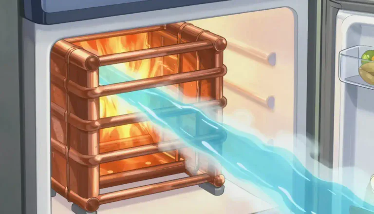 Visual representation of "refrigerant" - A refrigerant is a substance that absorbs and releases heat in a refrigeration cycle.