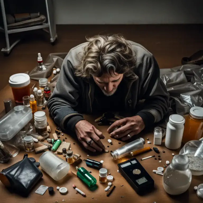 Visual representation of "smack up" - To use drugs, especially in an excessive or harmful way.