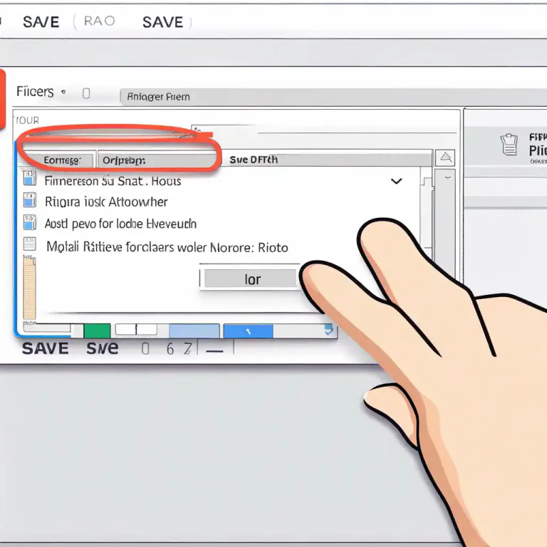 Visual representation of "pull down" - To select something from a drop-down menu on a computer screen.