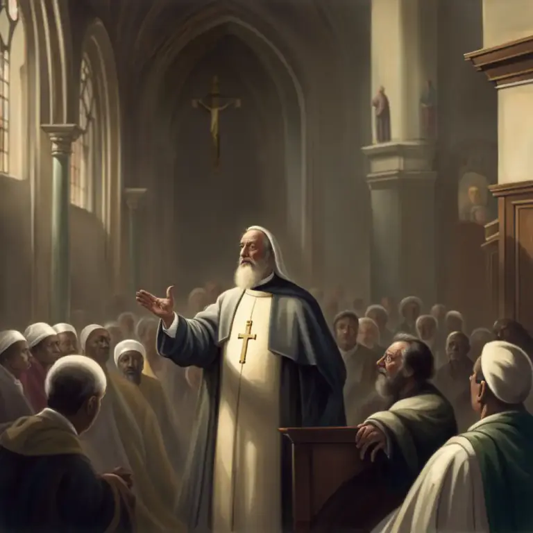 Visual representation of "apostle" - A leader or prominent member of a religious group or church