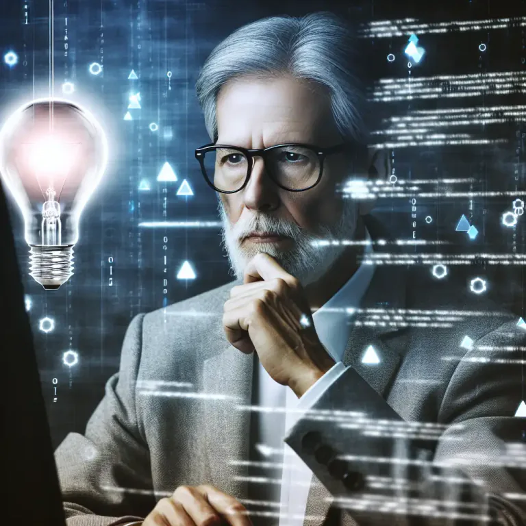 Visual representation of "gnome" - A person regarded as having secret knowledge, especially in computing.