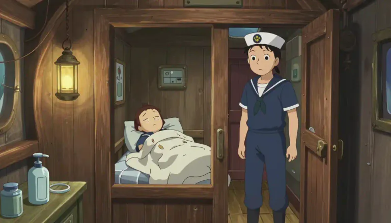 Visual representation of "lazarette" - A small cabin or room on a ship for isolating sick people.