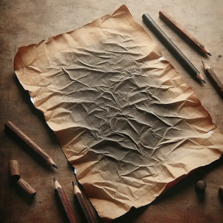 Visual representation of "rumple" - A crease, fold, or wrinkle in an object or material.
