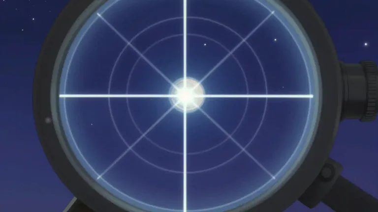 Visual representation of "reticulum" - A grid or network used in instruments for measurements and reference purposes.