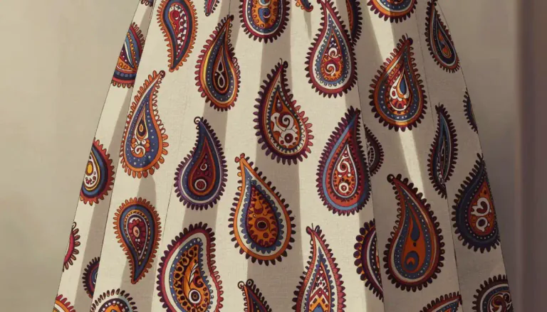 Visual representation of "paisley" - A type of fabric that features a paisley pattern.