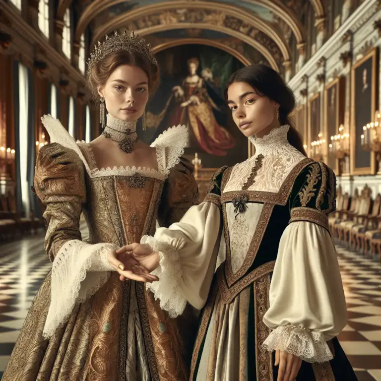 Visual representation of "courtly" - Having a polite, refined and sophisticated manner, like the behavior seen in royal courts