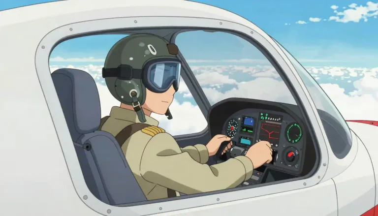 Visual representation of "aviator" - A person who flies an aircraft