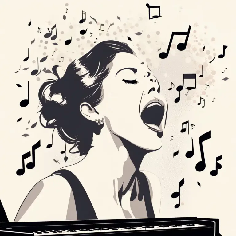 Visual representation of "register" - A part of the range of a voice or musical instrument