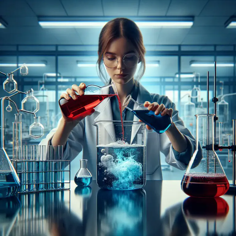 Visual representation of "neutralization" - In chemistry, the process of making an acid or alkali less strong by adding the other to it