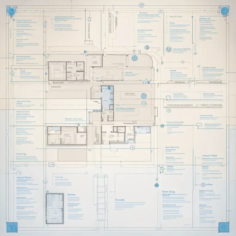 Visual representation of "scope" - A plan showing what a project will cover