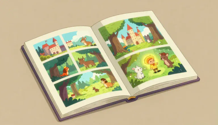 Visual representation of "storybook" - A book that contains a selection of stories, usually for children.