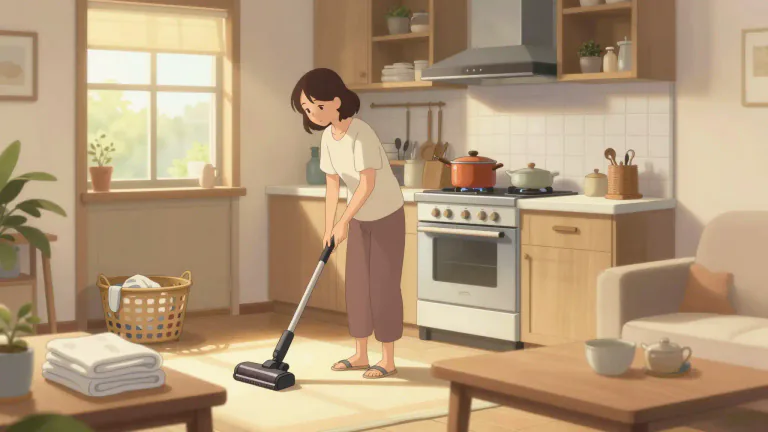 Visual representation of "domesticity" - The lifestyle or condition of living in a home and doing housework such as cleaning, cooking, etc.