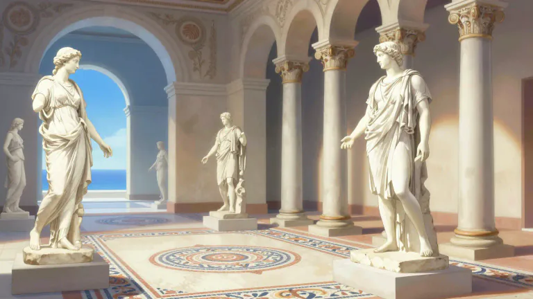 Visual representation of "hellenistic" - Related to the time, culture, or art of Greece and the countries it influenced from the 4th to 1st century B.C.
