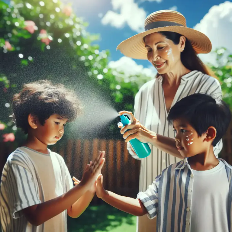 Visual representation of "spray" - To cover (something) with small drops of a liquid by shooting the liquid into the air.