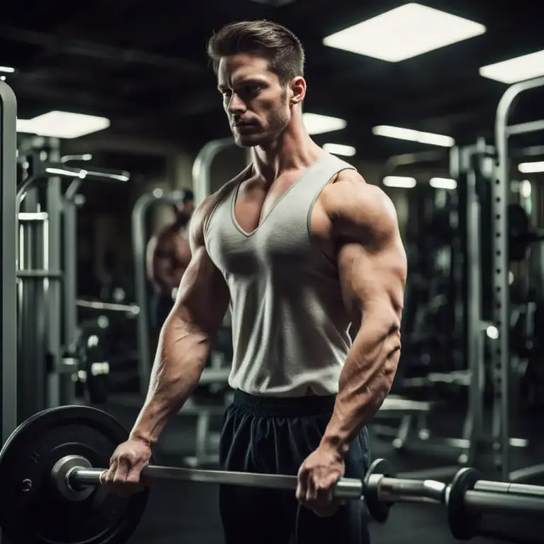 Visual representation of "buff" - Being in good physical shape, defined muscles