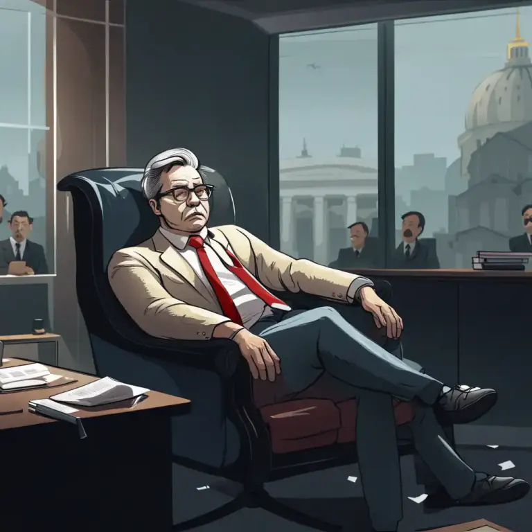 Visual representation of "sit back" - To do nothing, particularly during a situation where action is needed