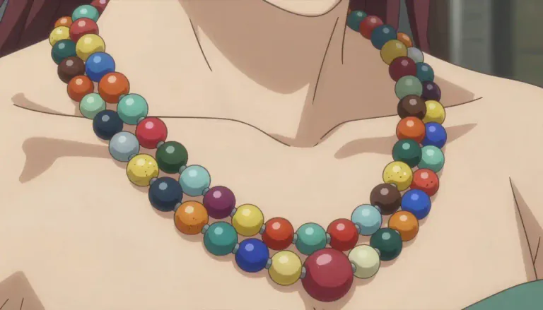 Visual representation of "beaded" - covered with small round objects, usually to decorate