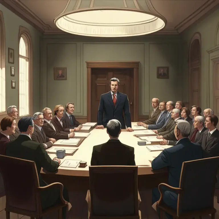 Visual representation of "chair" - The role or position of the person in charge of a meeting or organization.