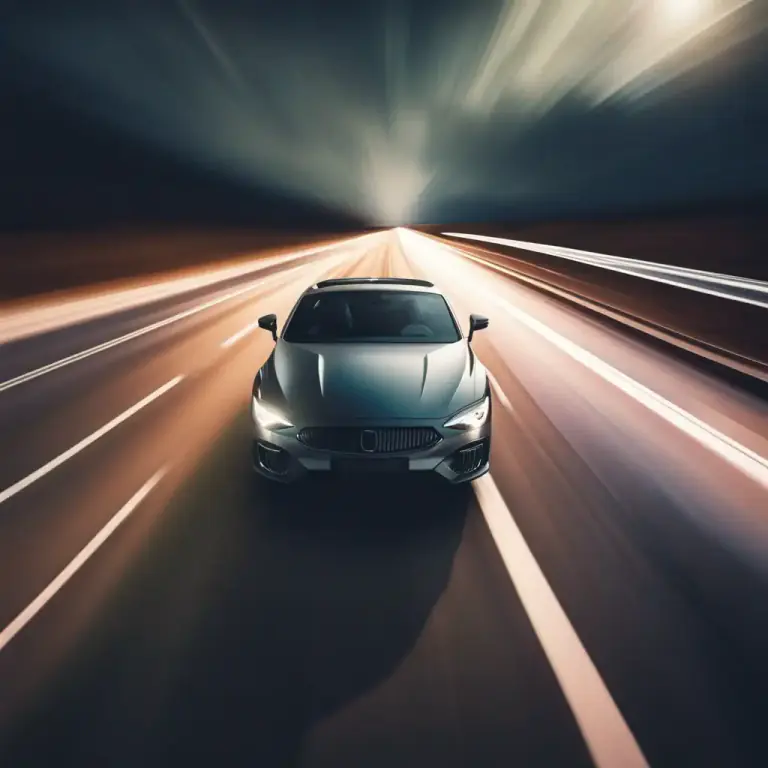Visual representation of "tooled" - To drive or travel in a motor vehicle.