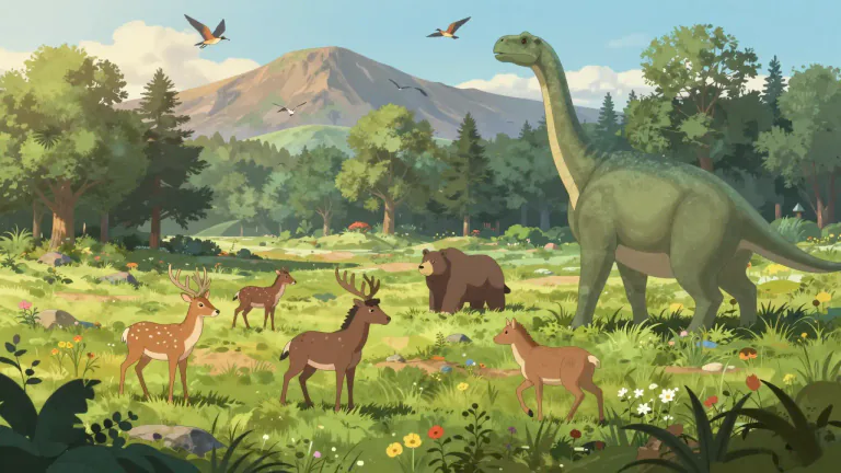 Visual representation of "cenozoic" - The cenozoic era is the current geological era, following the mesozoic era, characterized by the dominance of mammals and birds.