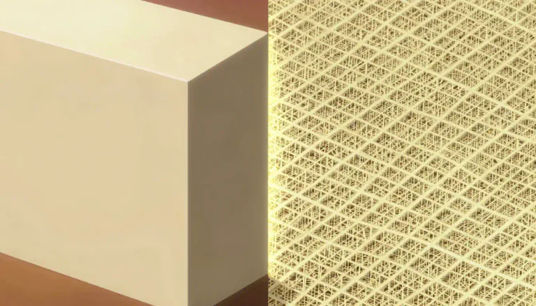 Visual representation of "nanostructured" - Describes materials that are specifically designed or structured at the nanoscale, giving them unique properties that differ significantly from their bulk counterparts.