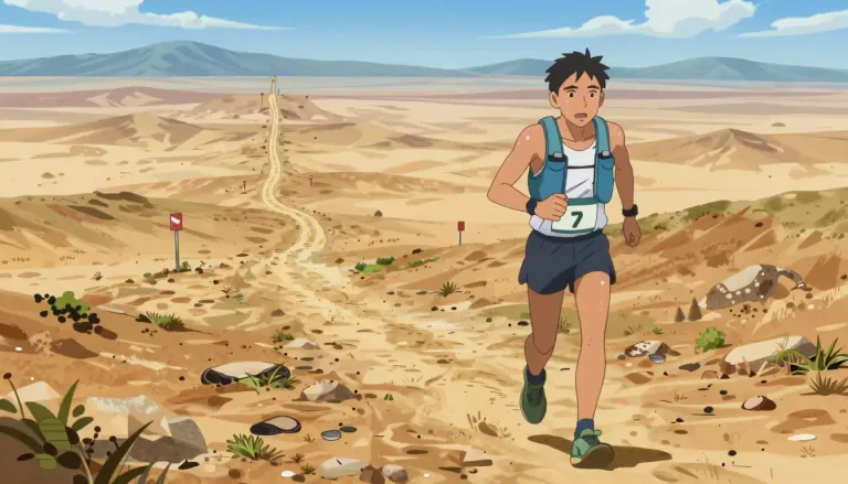 Visual representation of "ultramarathon" - An ultramarathon is a race that takes place over a distance longer than a marathon, typically at least 50 kilometers.
