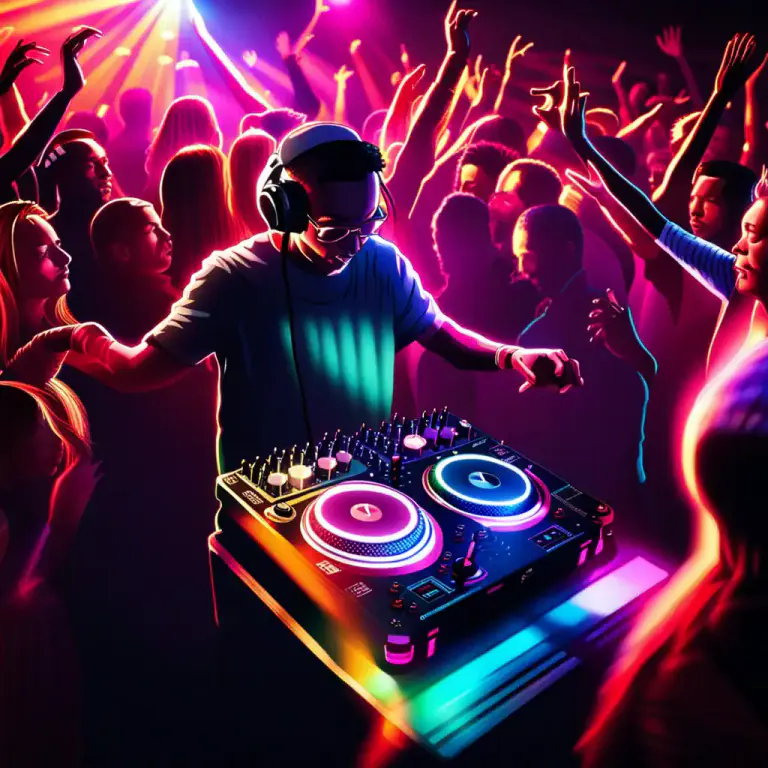 Visual representation of "trance" - A type of electronic dance music with a fast beat.