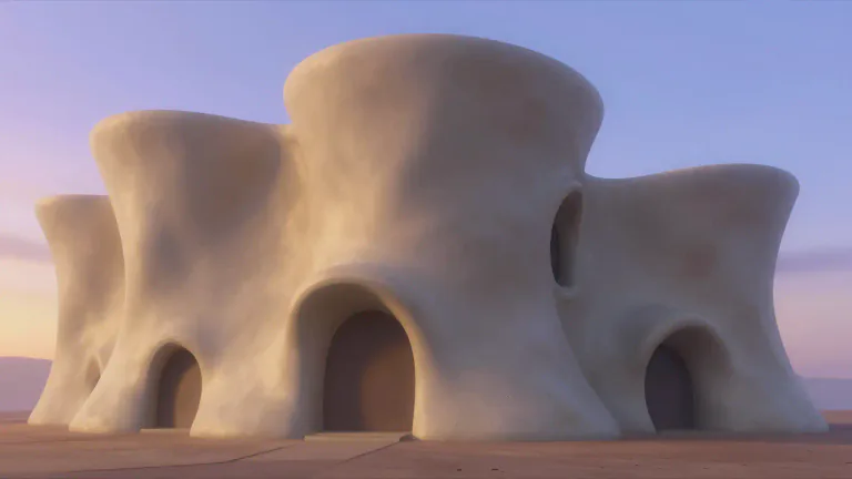 Visual representation of "amorphous" - Having no clear shape or structure