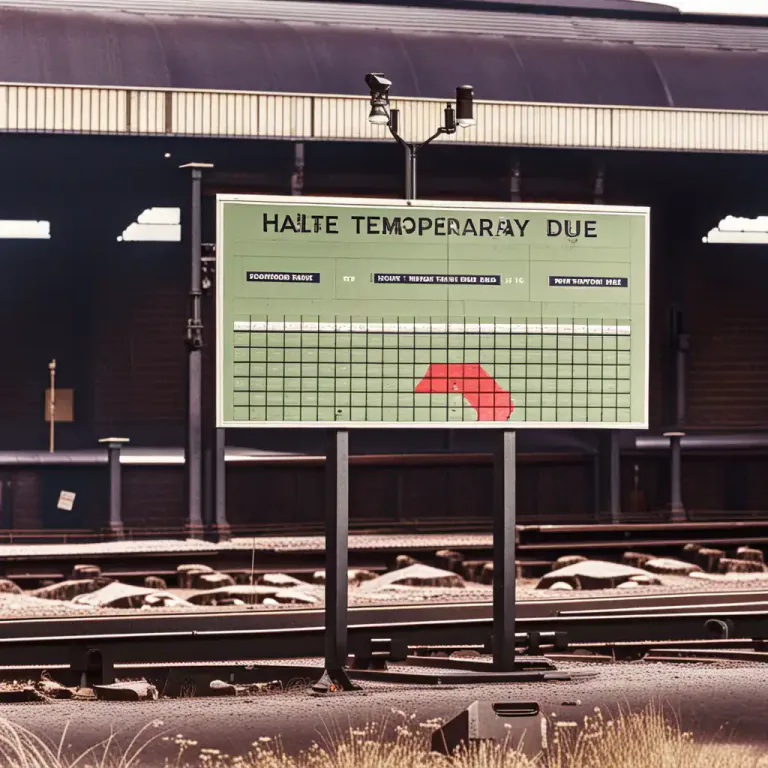 Visual representation of "halt" - A stoppage or pause in a process or activity