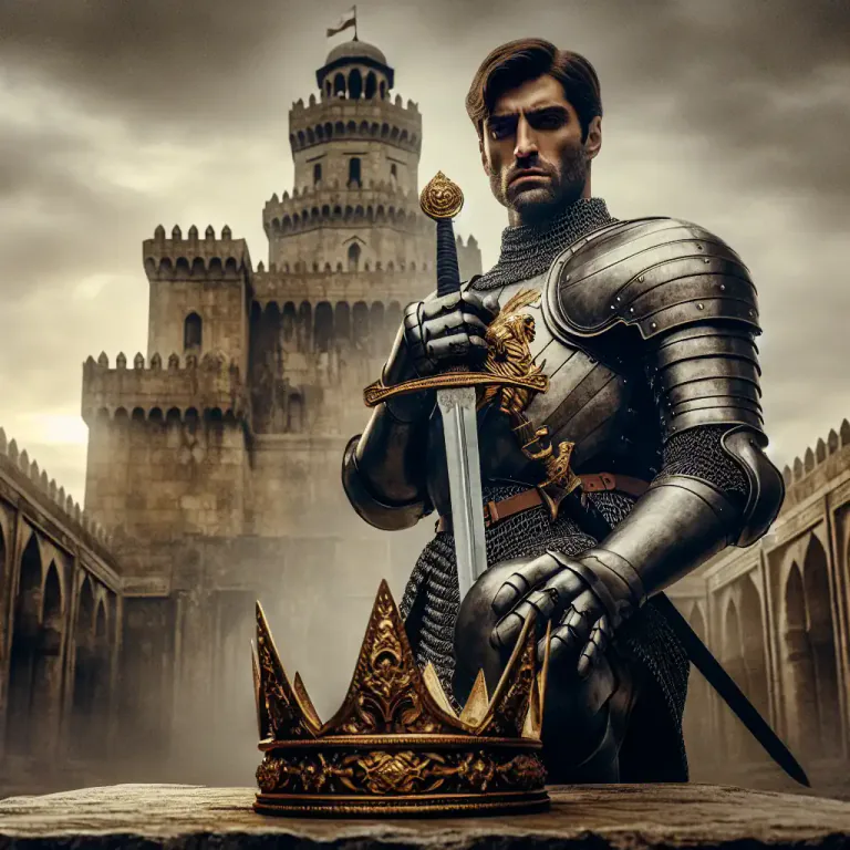 Visual representation of "regicide" - A person who kills a king