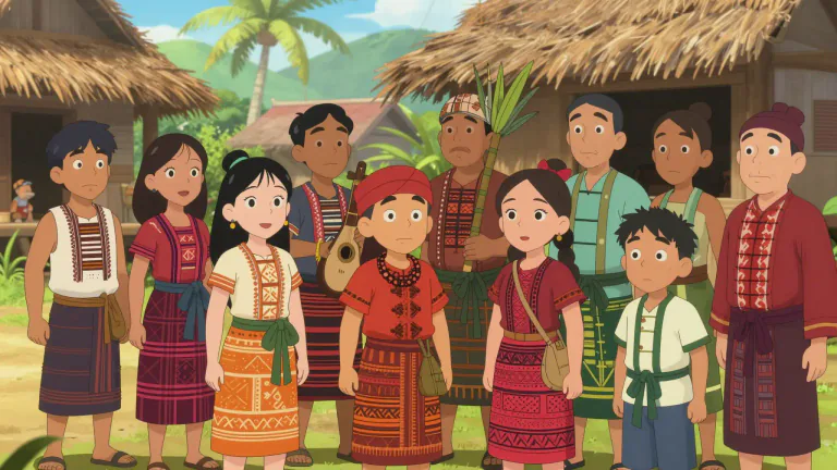Visual representation of "philippine" - Of or relating to the ethnic groups, peoples, or cultures native to the Philippines.