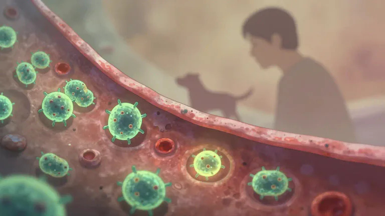 Visual representation of "rickettsial" - Relating to a group of bacteria that can cause infections in humans and animals.