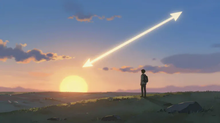 Visual representation of "eastward" - In the direction that is towards the east