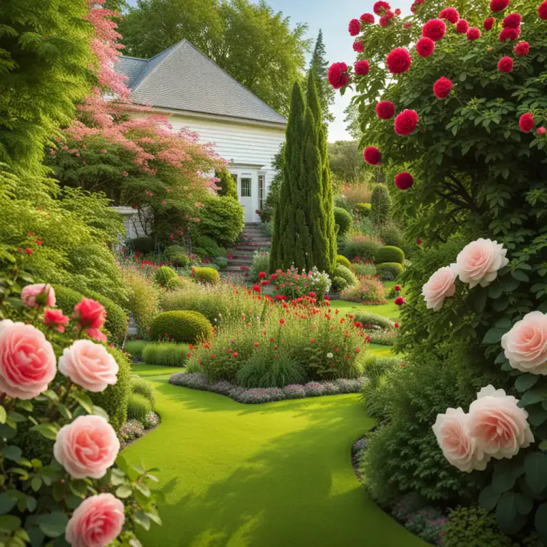 Visual representation of "garden" - A place outside a house where plants are grown