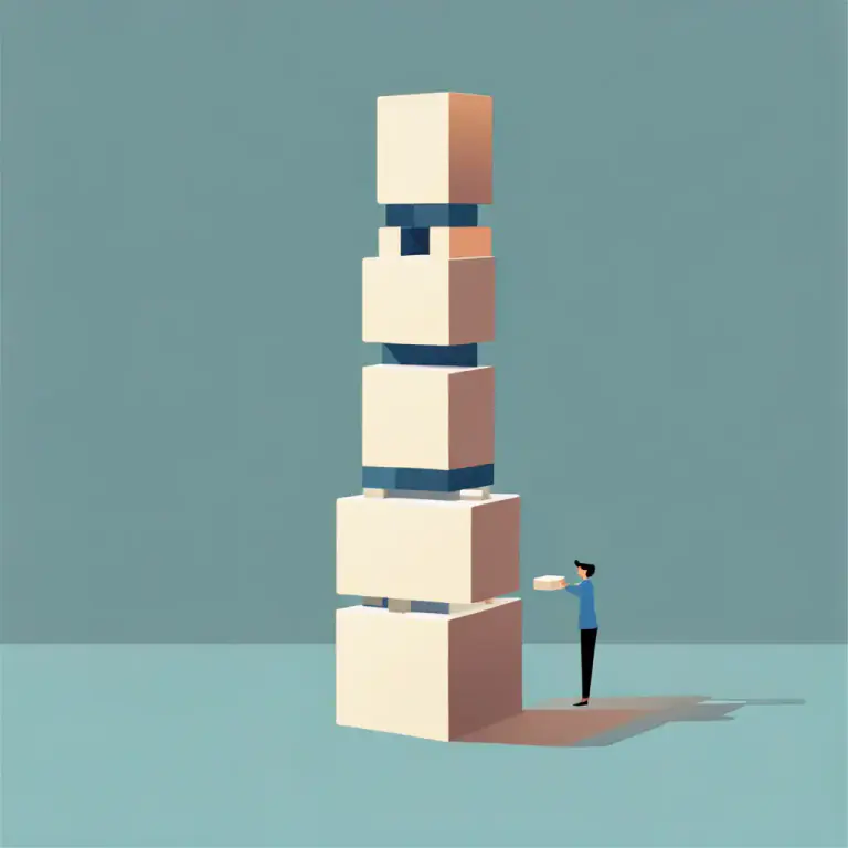 Visual representation of "last in, first out" - A method in data structures where the most recently added element is removed first.