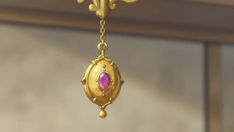 Visual representation of "pendant" - An ornament or piece hanging from something else.