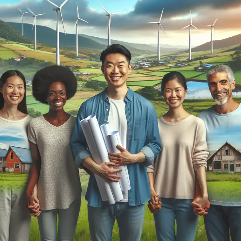 Visual representation of "utopian" - A person who believes in or tries to develop a perfect society.