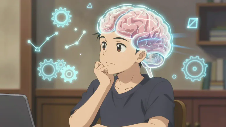Visual representation of "cerebral" - Related to the brain or intellectual activity