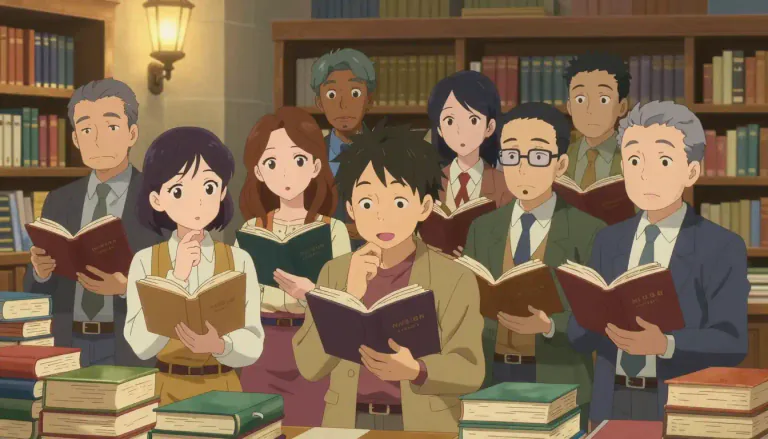 Visual representation of "literati" - Persons who are educated and knowledgeable, especially about literature.