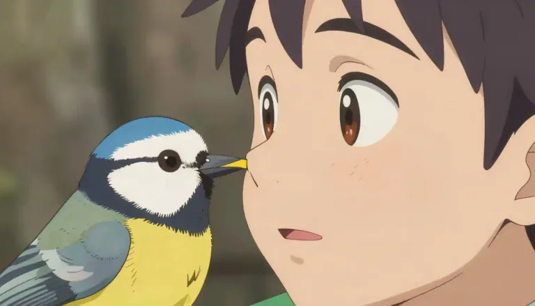Visual representation of "peck" - A quick and light touch with the mouth, like a bird does.