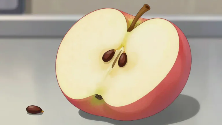 Visual representation of "pip" - A small seed inside a fruit